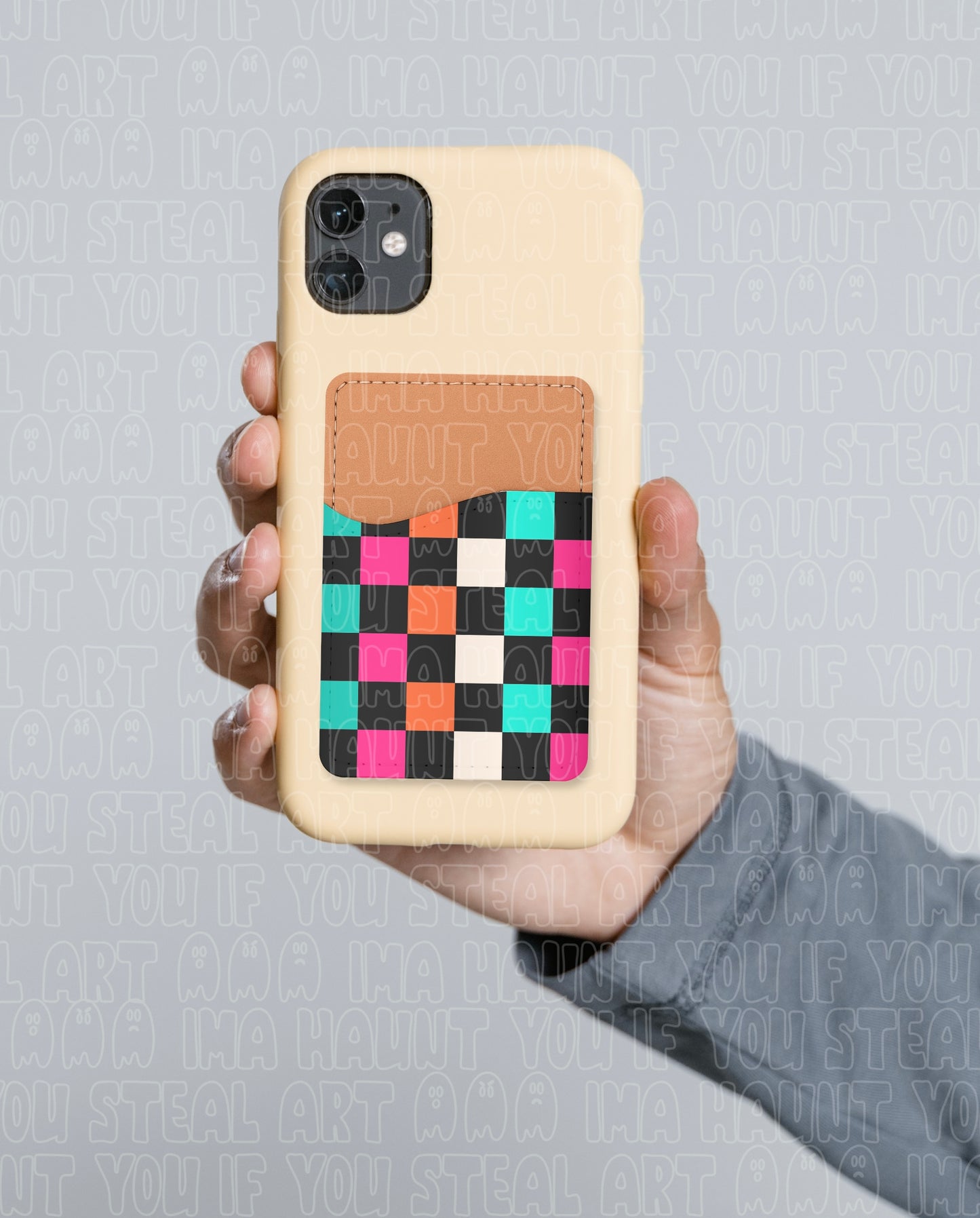 Checkered Card Holder