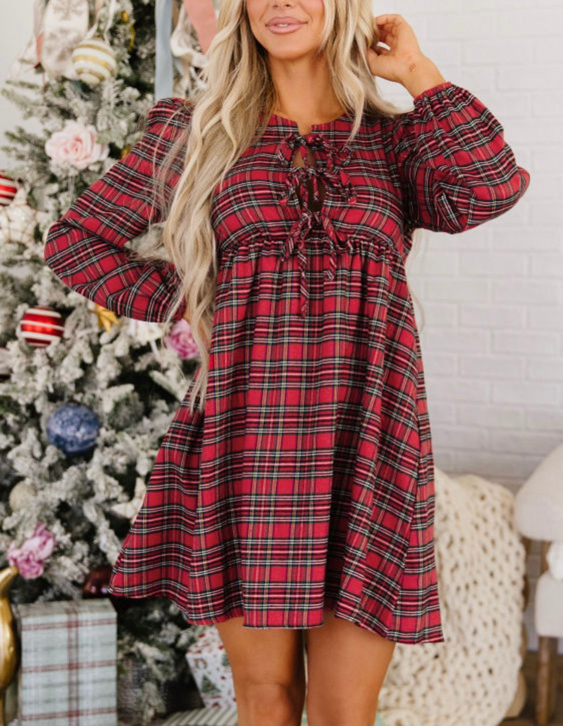 Plaid Shift Dress