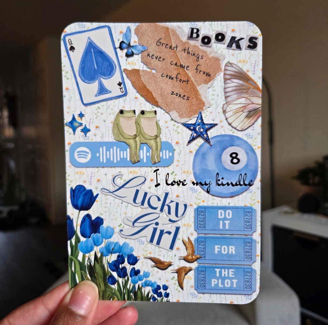Blue Aesthetic Kindle Insert