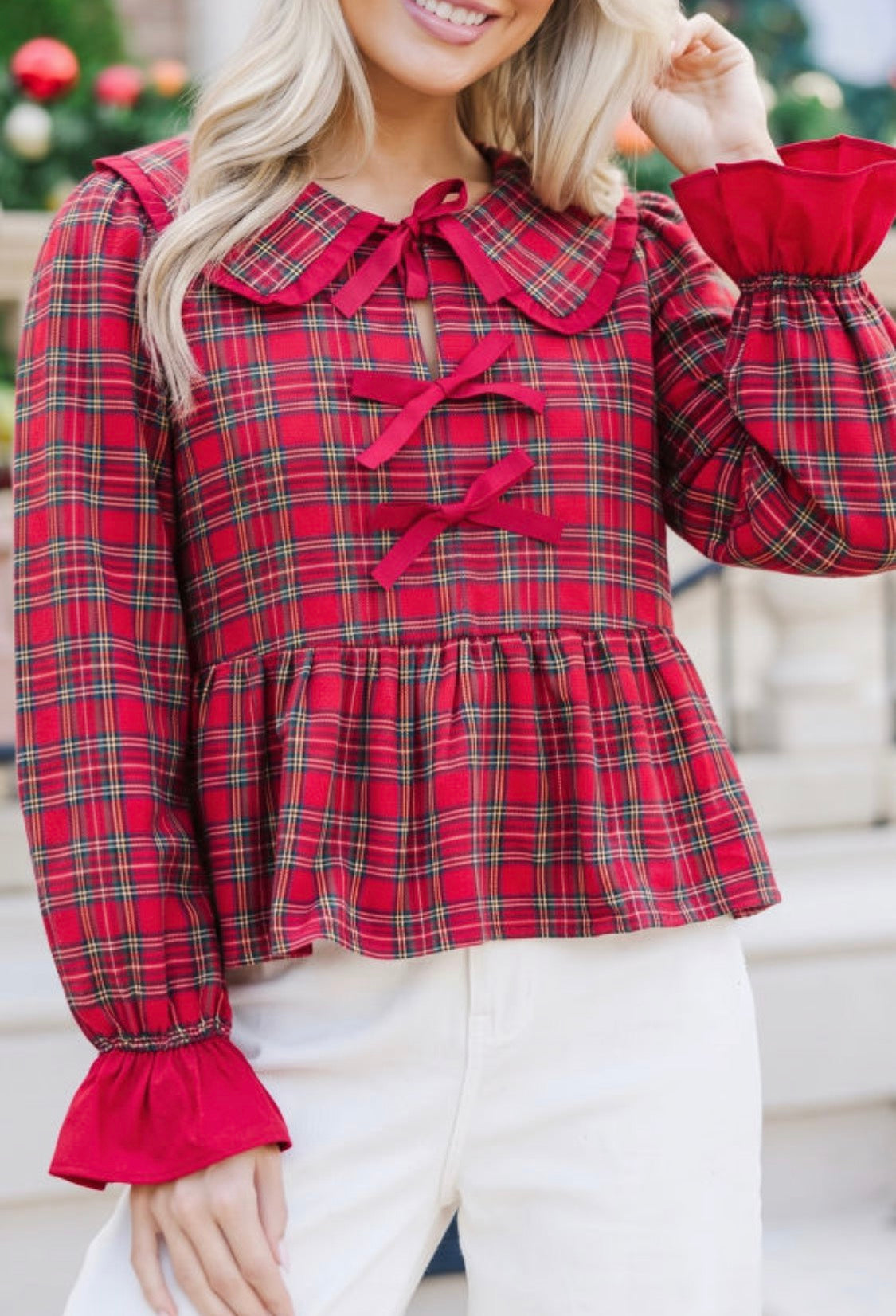 Ruffle Cuff Blouse