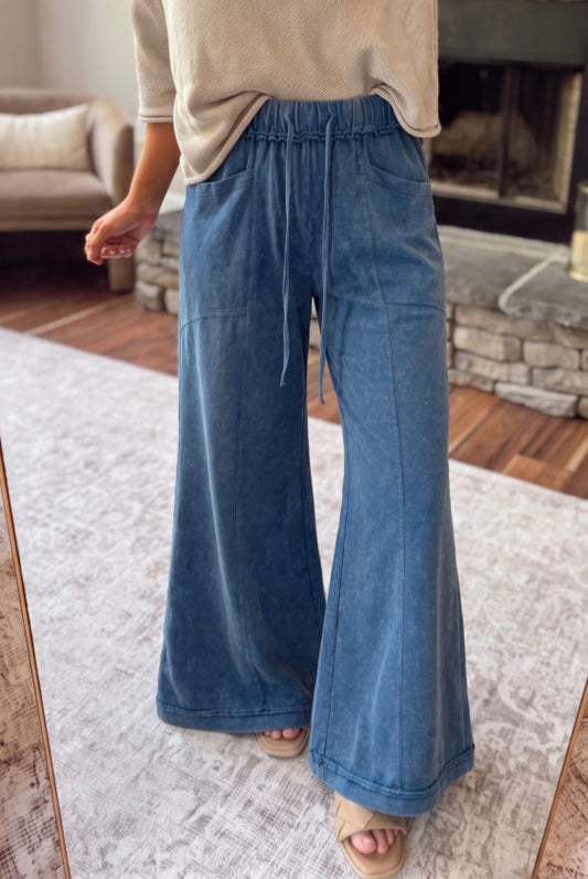 Flare Leg Drawstring Pants