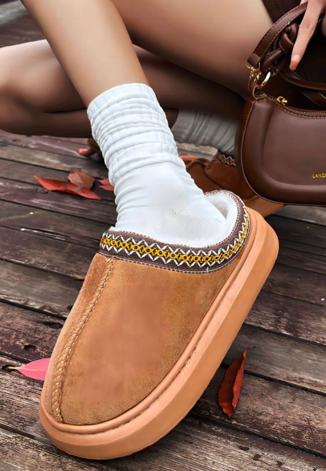 Plush Lined Indoor/Outdoor Slippers